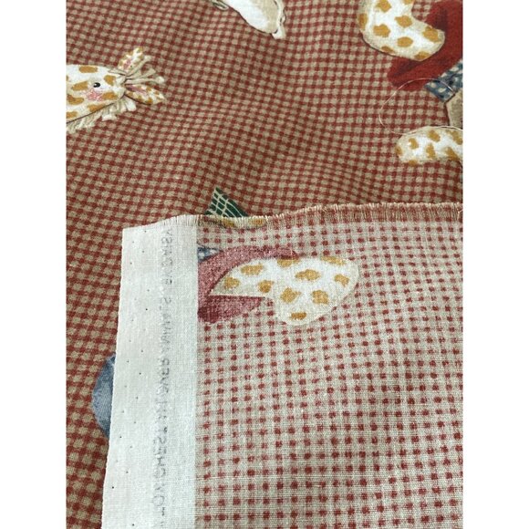 DAISY KINGDOM 1998 Vintage Fabric Toy Chest Allover Animals Checks Quilting Sew - Picture 6 of 7